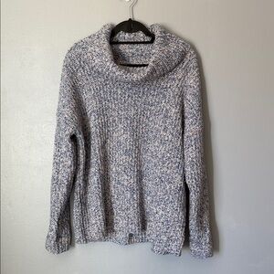 Lands' End Womens Oversized Knit Chunky Cowl Neck Pullover Sweater size XL/P 18